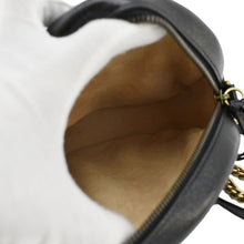 Load image into Gallery viewer, GUCCI GG Marmont Mini Round Leather Crossbody Bag Black 550154