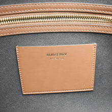 Load image into Gallery viewer, BURBERRY Check E-Canvas Tote Bag Brown