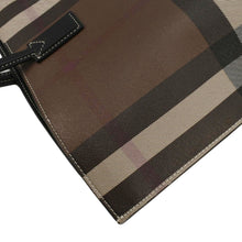 Load image into Gallery viewer, BURBERRY Check E-Canvas Tote Bag Brown