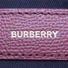 Load image into Gallery viewer, BURBERRY Banner Small House Check Leather Tote Bag Maroon