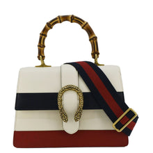 Load image into Gallery viewer, GUCCI Dionysus Bamboo Medium Leather Top Handle Shoulder Bag White 448075