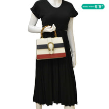 Load image into Gallery viewer, GUCCI Dionysus Bamboo Medium Leather Top Handle Shoulder Bag White 448075