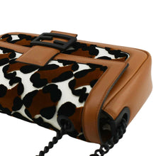 Load image into Gallery viewer, FENDI Baguette Mini Leopard Print Calf Leather Shoulder Bag Brown