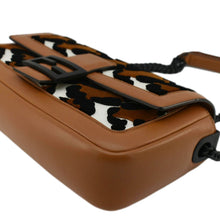 Load image into Gallery viewer, FENDI Baguette Mini Leopard Print Calf Leather Shoulder Bag Brown