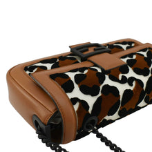 Load image into Gallery viewer, FENDI Baguette Mini Leopard Print Calf Leather Shoulder Bag Brown