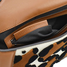 Load image into Gallery viewer, FENDI Baguette Mini Leopard Print Calf Leather Shoulder Bag Brown