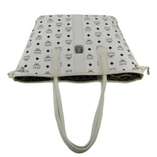 Load image into Gallery viewer, MCM Reversible Liz Medium Visetos Canvas Shopper Tote Bag White
