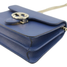 Load image into Gallery viewer, GUCCI Interlocking GG Leather Crossbody Bag Blue 510304
