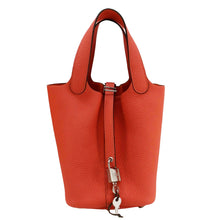 Load image into Gallery viewer, HERMES Picotin Lock 18 Taurillon Clemence Leather Hobo Bag Light Pink