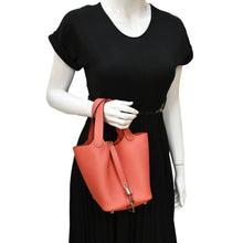 Load image into Gallery viewer, HERMES Picotin Lock 18 Taurillon Clemence Leather Hobo Bag Light Pink
