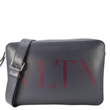 Load image into Gallery viewer, VALENTINO GARAVANI VLTN Leather Crossbody Bag Navy Blue