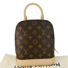 Load image into Gallery viewer, LOUIS VUITTON Alma Monogram Canvas Backpack Brown