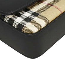 Load image into Gallery viewer, BURBERRY Hampshire Vintage Check Leather Crossbody Bag Black