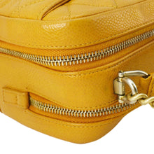 Load image into Gallery viewer, CHANEL Carry Around Mini Quilted Caviar Leather Bowling Bag Yellow