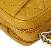 Load image into Gallery viewer, CHANEL Carry Around Mini Quilted Caviar Leather Bowling Bag Yellow