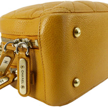 Load image into Gallery viewer, CHANEL Carry Around Mini Quilted Caviar Leather Bowling Bag Yellow