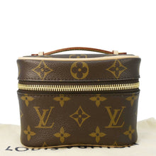 Load image into Gallery viewer, LOUIS VUITTON Nice Nano Monogram Canvas Toiletry Pouch Brown