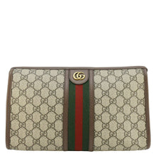 Load image into Gallery viewer, GUCCI Ophidia GG Supreme Canvas Pouch Beige 598234