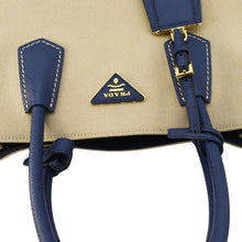 Load image into Gallery viewer, PRADA Double Handle Canvas Tote Shoulder Bag Beige