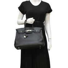 Load image into Gallery viewer, HERMES Birkin 35 Togo Leather Tote Bag Black dummy look