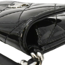 Load image into Gallery viewer, CHANEL CC Double Mini Flap Patent Quilted Leather Chain Waist Bag Black Pink