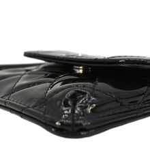 Load image into Gallery viewer, CHANEL CC Double Mini Flap Patent Quilted Leather Chain Waist Bag Black Pink