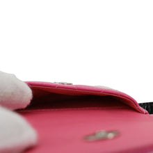 Load image into Gallery viewer, CHANEL CC Double Mini Flap Patent Quilted Leather Chain Waist Bag Black Pink