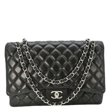 Load image into Gallery viewer, CHANEL Classic Maxi Double Flap Quilted Leather Crossbody Bag Black