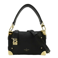 Load image into Gallery viewer, LOUIS VUITTON Side Trunk PM Grained Calf Leather Tote Bag Black