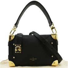 Load image into Gallery viewer, LOUIS VUITTON Side Trunk PM Grained Calf Leather Tote Bag Black
