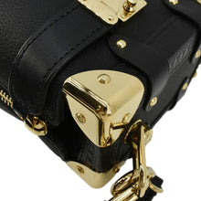 Load image into Gallery viewer, LOUIS VUITTON Side Trunk PM Grained Calf Leather Tote Bag Black