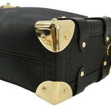 Load image into Gallery viewer, LOUIS VUITTON Side Trunk PM Grained Calf Leather Tote Bag Black