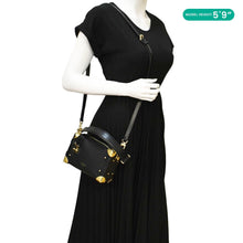 Load image into Gallery viewer, LOUIS VUITTON Side Trunk PM Grained Calf Leather Tote Bag Black