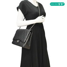 Load image into Gallery viewer, CHANEL Classic Maxi Double Flap Quilted Leather Crossbody Bag Black