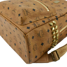 Load image into Gallery viewer, MCM Stark Classic Visetos Canvas Backpack Bag Cognac