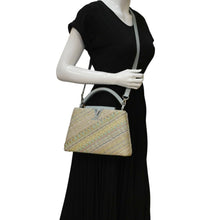 Load image into Gallery viewer, LOUIS VUITTON Capucines BB Taurillon Tweed Satchel Bag Multicolor