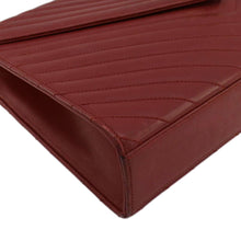 Load image into Gallery viewer, YVES SAINT LAURENT Envelope Large Mixed Matelasse Leather Shoulder Bag Red