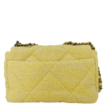 Load image into Gallery viewer, CHANEL 19 Flap Medium Quilted Tweed Shoulder Bag Beige