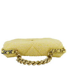 Load image into Gallery viewer, CHANEL 19 Flap Medium Quilted Tweed Shoulder Bag Beige