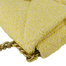 Load image into Gallery viewer, CHANEL 19 Flap Medium Quilted Tweed Shoulder Bag Beige