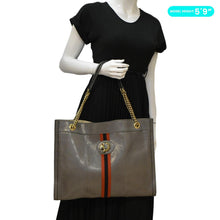 Load image into Gallery viewer, GUCCI Rajah Large Snakeskin Leather Tote Bag 537219