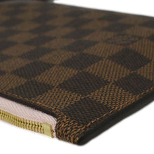 Load image into Gallery viewer, LOUIS VUITTON Neverfull Pochette Damier Ebene Wristlet Rose Ballerine