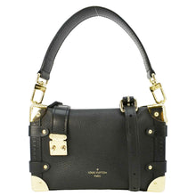 Load image into Gallery viewer, LOUIS VUITTON Side Trunk PM Grained Leather Tote Shoulder Bag Black
