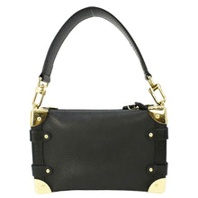 Load image into Gallery viewer, LOUIS VUITTON Side Trunk PM Grained Leather Tote Shoulder Bag Black