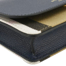 Load image into Gallery viewer, BURBERRY Hampshire Small House Check Wallet On Chain Crossbody Bag Navy Blue