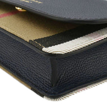 Load image into Gallery viewer, BURBERRY Hampshire Small House Check Wallet On Chain Crossbody Bag Navy Blue