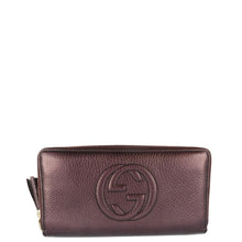 Load image into Gallery viewer, GUCCI Soho Leather Long Zippy Wallet Burgundy 308004