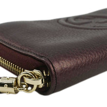 Load image into Gallery viewer, GUCCI Soho Leather Long Zippy Wallet Burgundy 308004