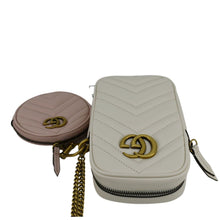 Load image into Gallery viewer, GUCCI GG Marmont Mini Matelasse Leather Shoulder Bag White 699759