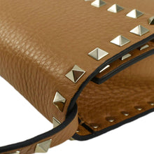 Load image into Gallery viewer, VALENTINO Garavani Rockstud Overlay Flap Small Leather Crossbody Bag Brown